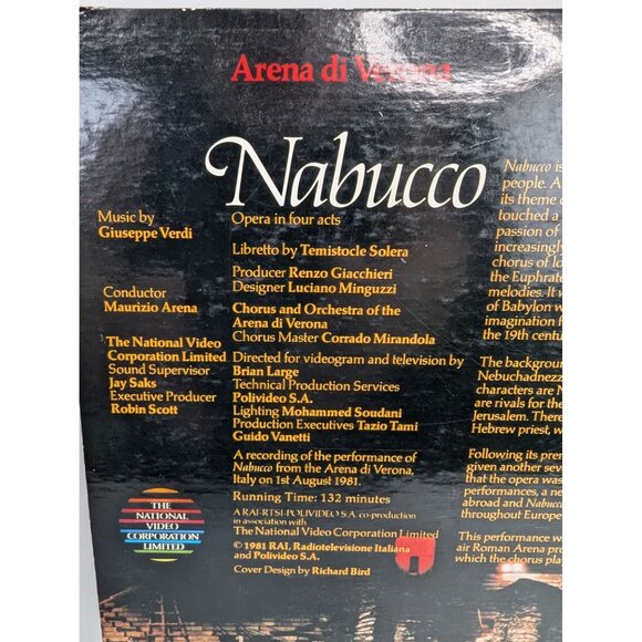 Arena di Verona Nabucco Giuseppe Verdi Pioneer Classics Laser Discs 1994 - Picture 10 of 11